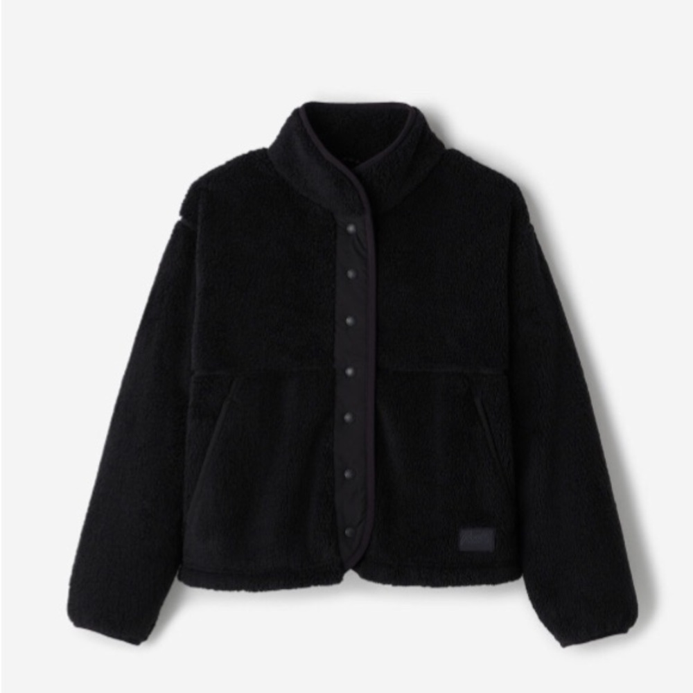 Roots Black Sherpa Jacket NWT